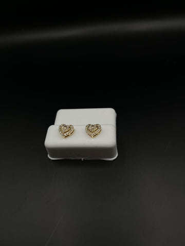 14k VVS 💛Heart Diamond Earrings