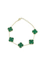 14K Green Clover Fancy Bracelet