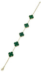 14K Green Clover Fancy Bracelet