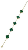 14K Green Clover Fancy Bracelet