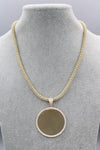 14K Moon Iced Choker // Picture Pendant