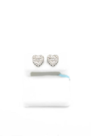 14K Diamonds  Earrings Baguette White Gold