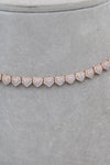 14k Rose Gold Heart Tennis Choker