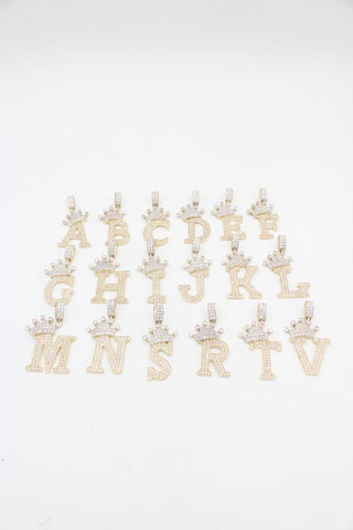 14K All Initials Pendant(Crown)