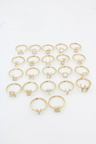 14K Women Initial Rings